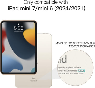Antbox Hülle für iPad Mini 6. Gen 2021 8.3 Zoll mit Apple Pencil Halter Auto Schlaf/Wach Funktion PU