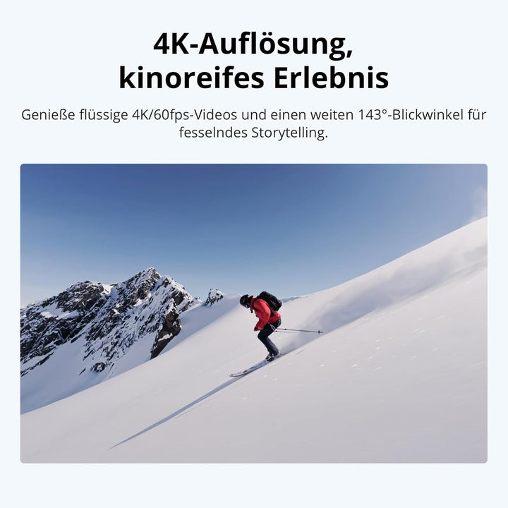 DJI Osmo Nano (128GB) mit Tasche + Displayschutzfolie - 4K/60fps kleine POV Vlogging-Kamera mit 1/1,