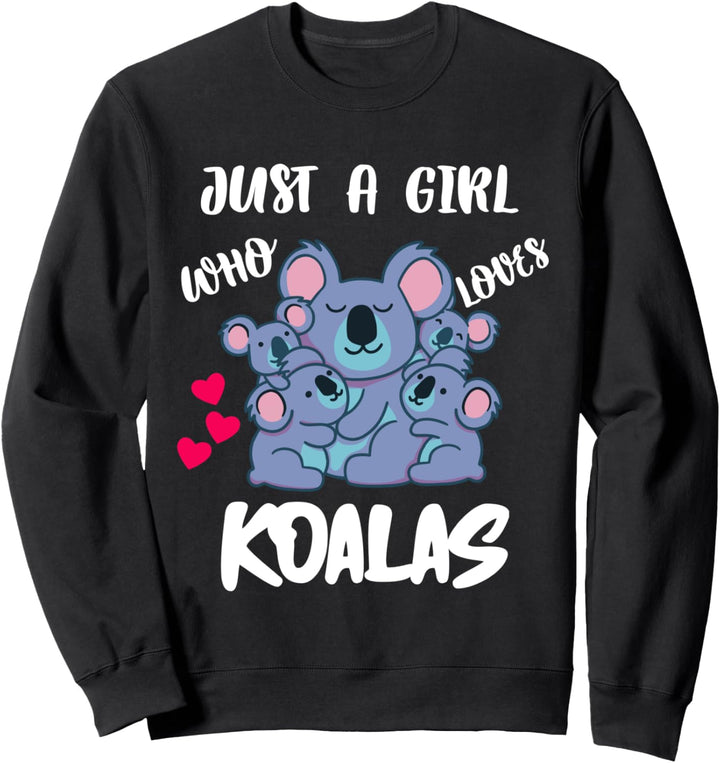 Just a Girl Who Loves Koalas Lila Koala Familie Australien Sweatshirt