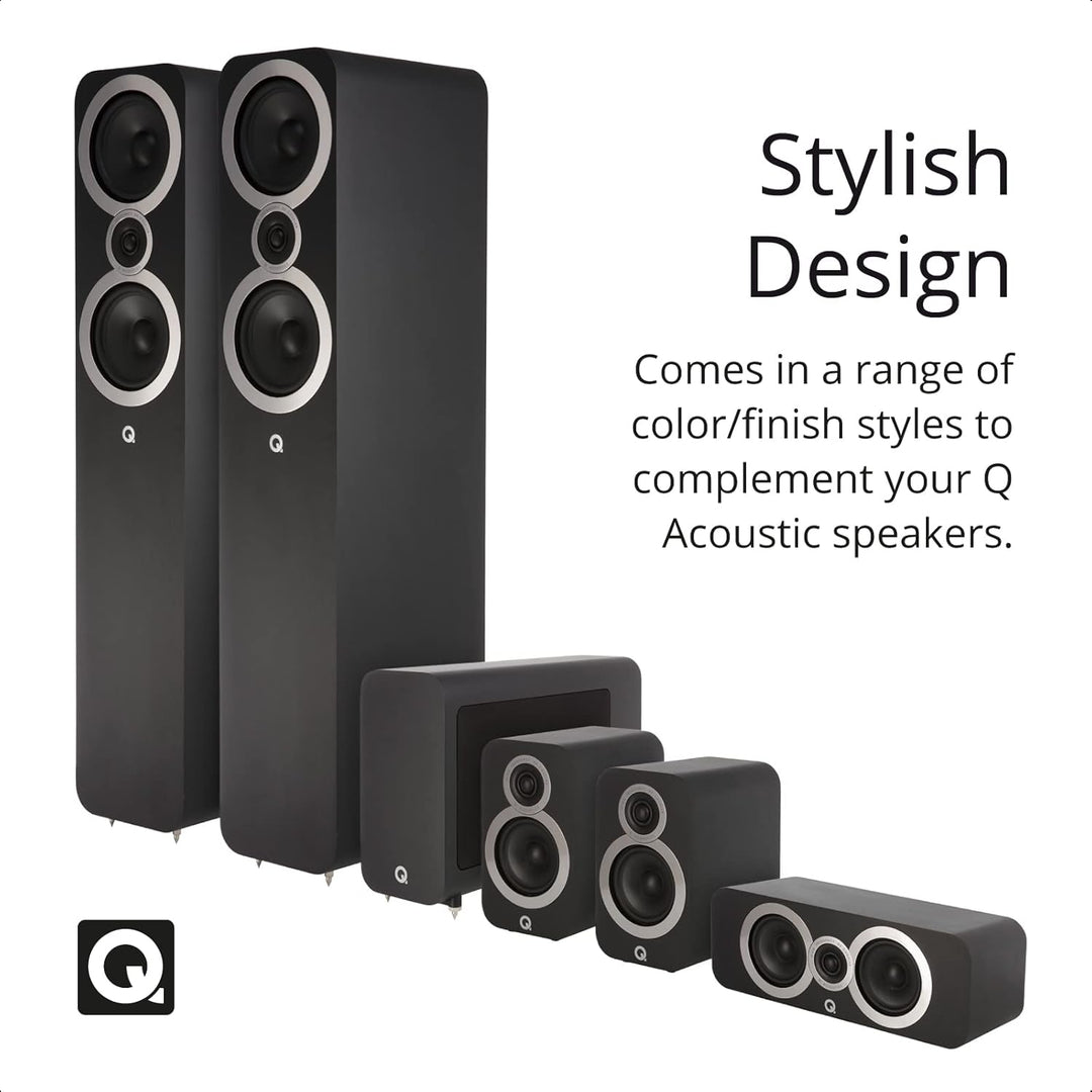Q Acoustics Aktiver Subwoofer 3060S Schwarz, Schwarz