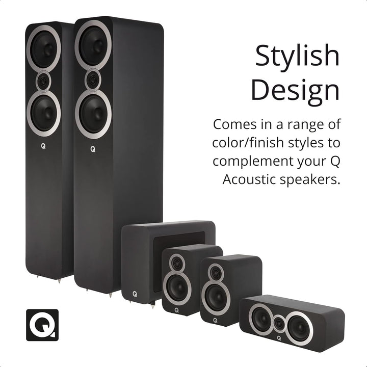 Q Acoustics Aktiver Subwoofer 3060S Schwarz, Schwarz