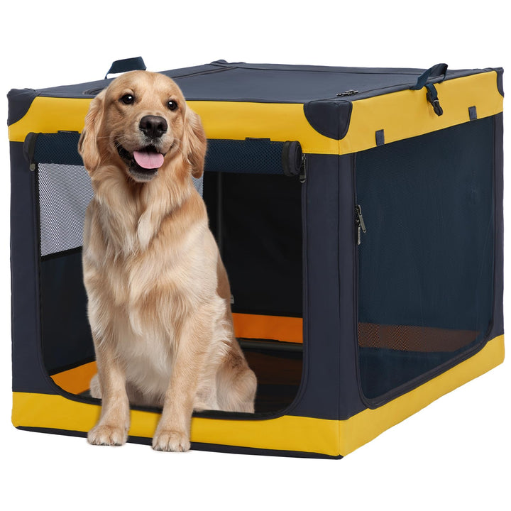 A 4 Pet Hundebox faltbar grosse Hunde, Hundebox für zuhause tragebar Hundetransportbox Transportbox
