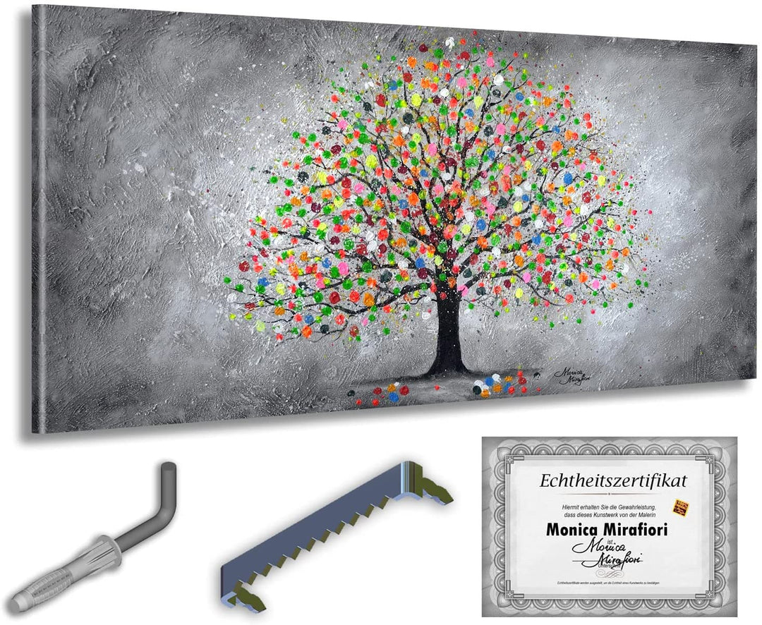 Monica Mirafiori I 100% HANDGEMALT I Gemälde Spirit Tree 100x50cm | Gemälde Handgemalt | Acrylgemäld