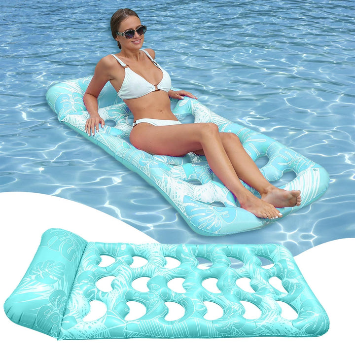 Luftmatratze Pool 170x80cm,Wasserhängematte,Schwimmmatratze, Pool Spielzeug,Tragbarer Schwimmstuhl f