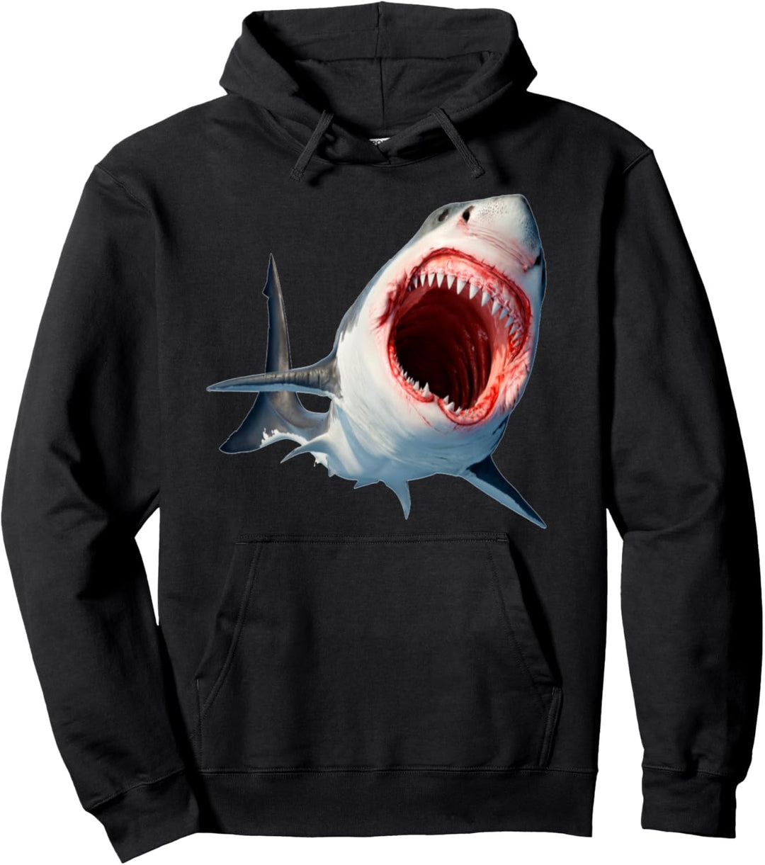 Marine-Raubtier des Weissen Hais - Hai beissen Zähne Pullover Hoodie