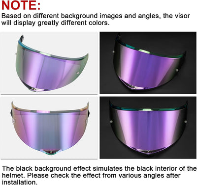 psler Helmvisier für K6 K6s, Helmgesichtsschutz Getöntes Visier Motorradhelm Zubehör Ersatz für K6 K