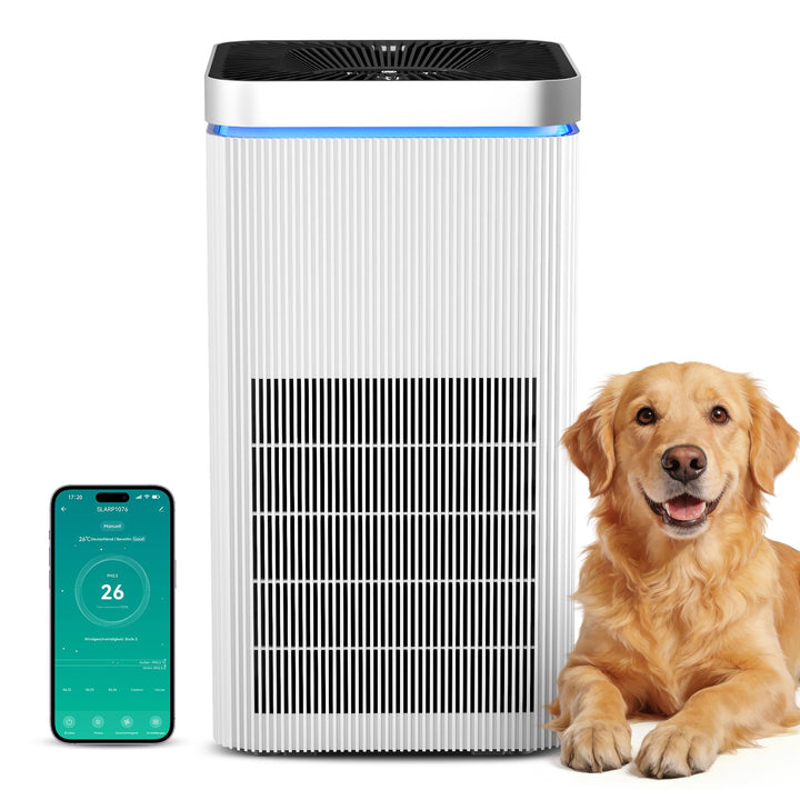 Luftreiniger Allergiker für 40㎡ (CADR 500m³/h) Air Purifier mit HEPA Luftfilter, Entfernt der schädl