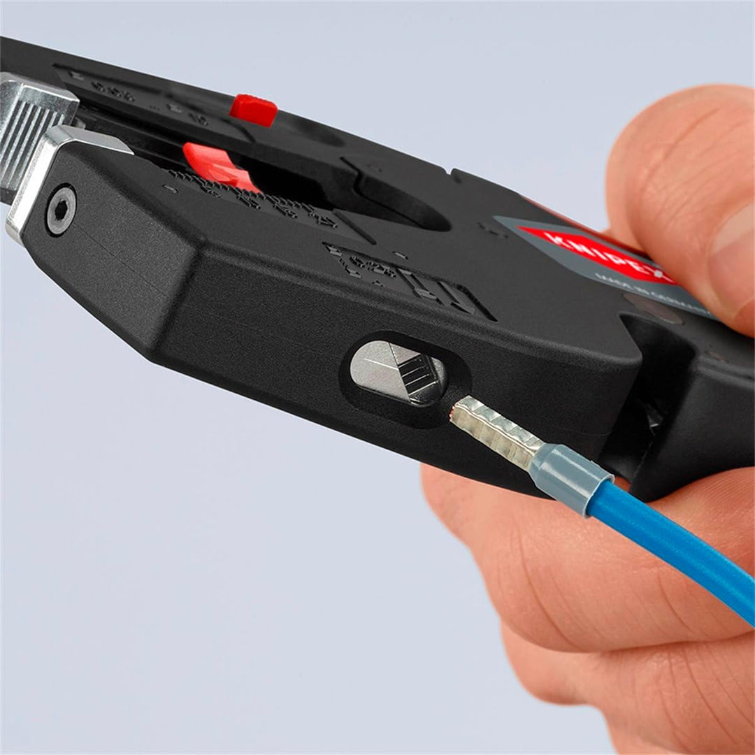 KNIPEX NexStrip Automatische Abisolierzange 0,03 – 10mm², mit Crimpfunktion Aderendhülsen bis 4mm²,