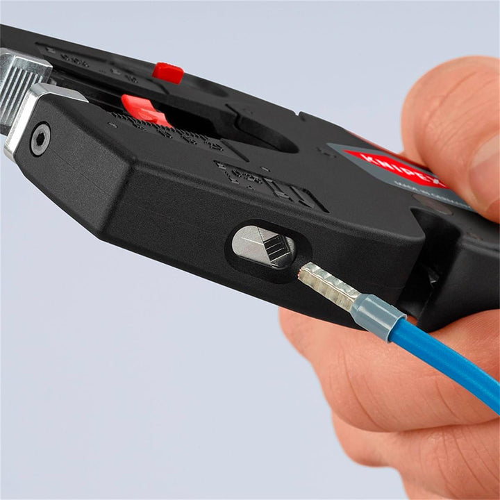 KNIPEX NexStrip Automatische Abisolierzange 0,03 – 10mm², mit Crimpfunktion Aderendhülsen bis 4mm²,