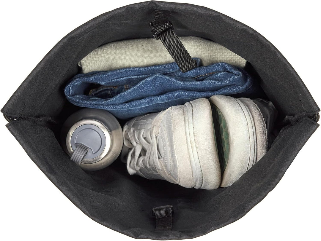 BOLD Lässig Kinder Turnbeutel Sportbeutel mit Rucksackfunktion/School String Bag Bold black Schwarz,