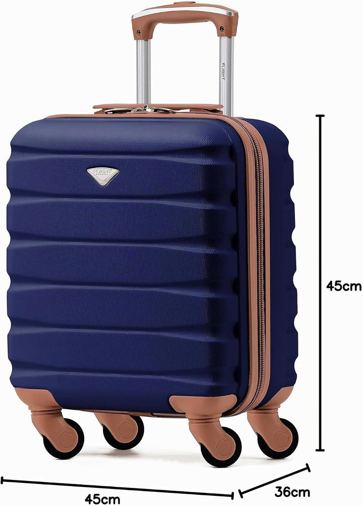 Flight Knight Leichtes, starres ABS-Handgepack mit 4 Radern, zugelassen fur uber 100 Fluggesellschaf