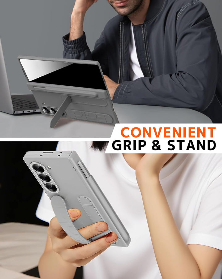 NINKI für Samsung Galaxy Z fold 7 Ständer Hülle mit Stift und Halter, scharnierschtz Samsung fold7 H