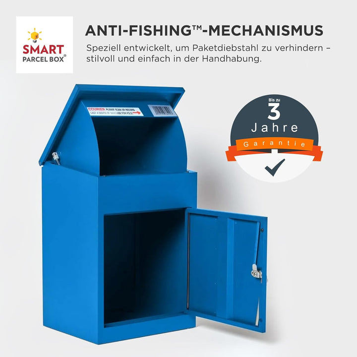 SMART PARCEL BOX Paketbox, Paketbriefkasten Wandmontage, Briefkasten mit Paketfach, Postbox für Pake