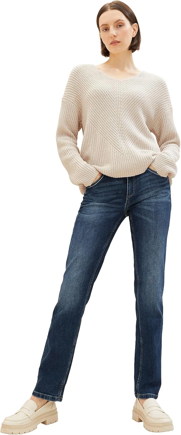 TOM TAILOR Damen Alexa Straight Jeans 26W / 30L 10281 - Mid Stone Wash Denim, 26W / 30L 10281 - Mid