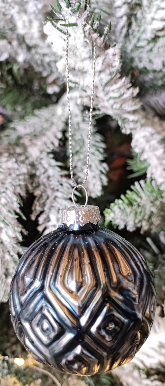 MC-Trend 12er Set edle Luxus Glas Weihnachtskugeln Ø 6cm Weihnachtsbaum Kugeln Christbaumkugeln Weih