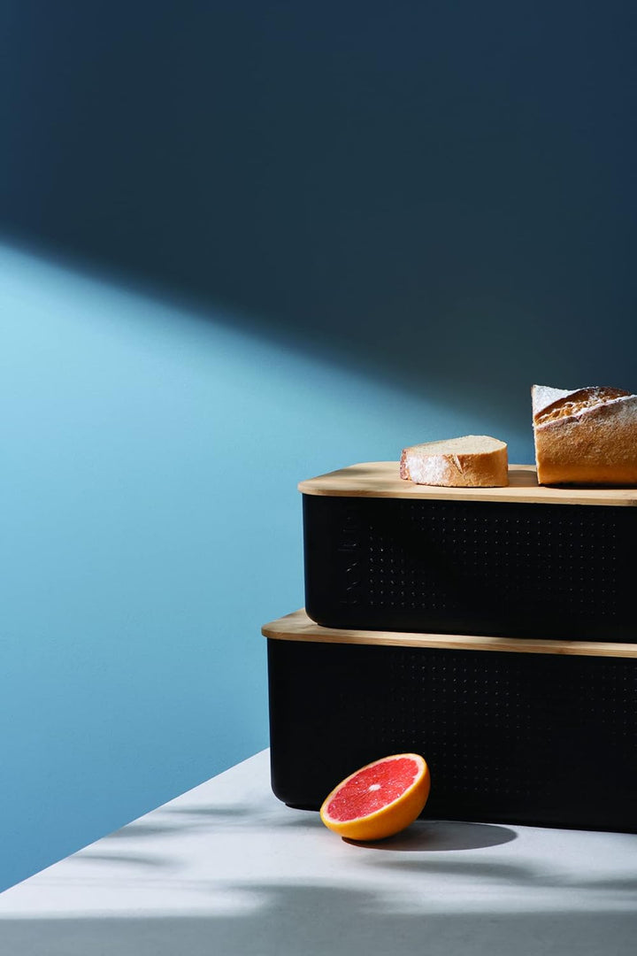 Bodum Bistro Brotkasten, Kunststoff, Schwarz, Schwarz