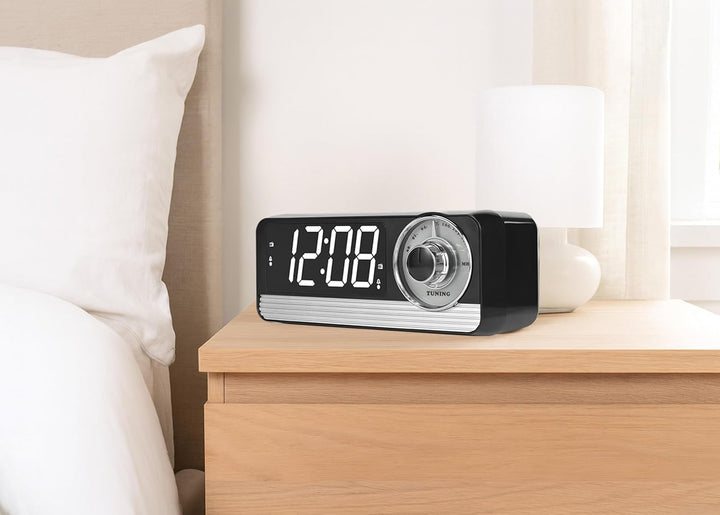 Silva Schneider TR 1970 D – Retro Tischradio mit FM, grossem LED-Display (dimmbar), Doppelalarm, Sch