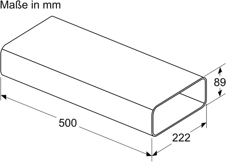 Bosch HEZ9VDSM1 Zubehör für Kochfelder mit Dunstabzug, Flachkanals gerade 50 cm, schwarz, Made in Ge