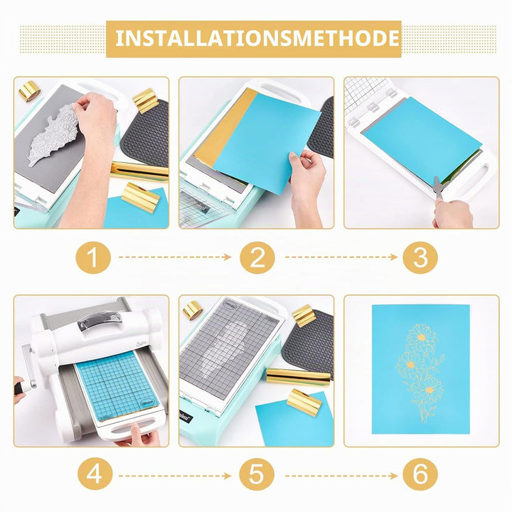 SUPERFINDINGS 3 Rollen 3 Grösse Gold Heissfolienprägepapier Wärmeübertragungsfolienpapier Heissfolie