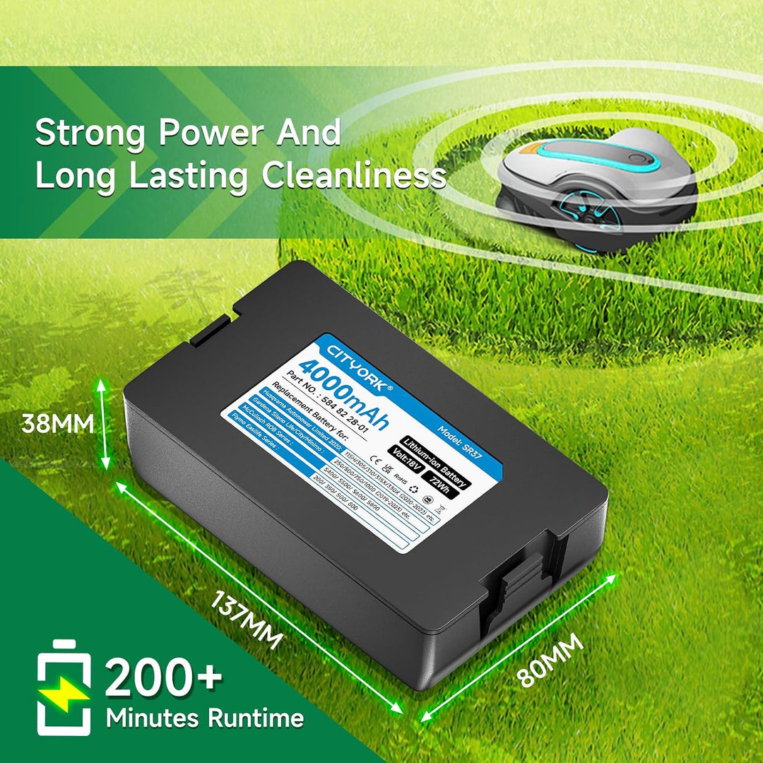 18V/4000mAh Mähroboter Akku für Gardena Sileno Minimo/Smart City/Smart Life: 1250/1000/750(Baujahr 2