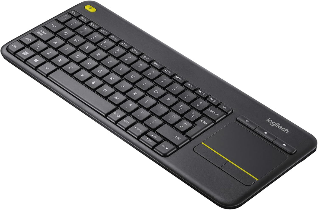 Logitech K400 Plus Kabellose Touch-TV-Tastatur mit integriertem Touchpad, Französisches AZERTY-Layou