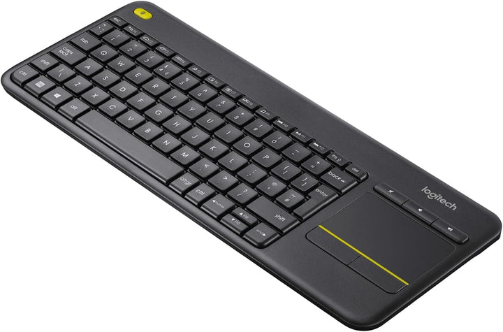Logitech K400 Plus Kabellose Touch-TV-Tastatur mit integriertem Touchpad, Französisches AZERTY-Layou