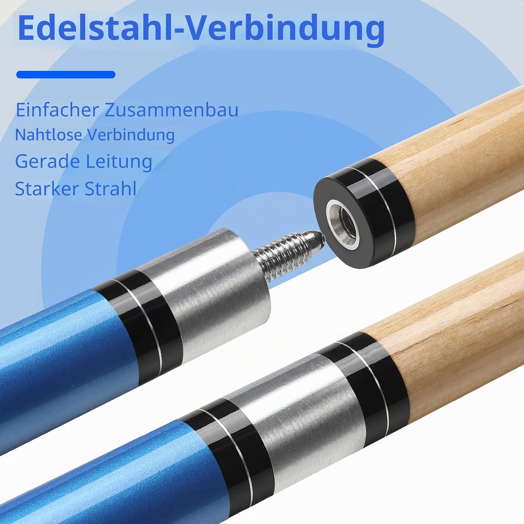 Billard Queue 18 19 20 21 oz, 58" Pool Queue Sticks 13mm Spitzen für Professionelle Billardspieler,