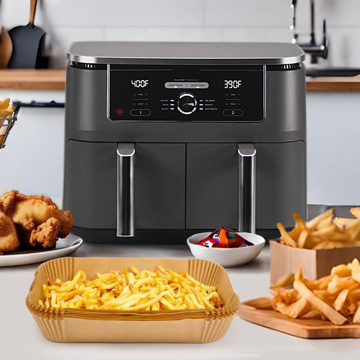 200PCS Backpapier für Heissluftfritteuse, Air Fryer Zubehör für Ninja SL400EU/AF400EU/AF451EU Foodi