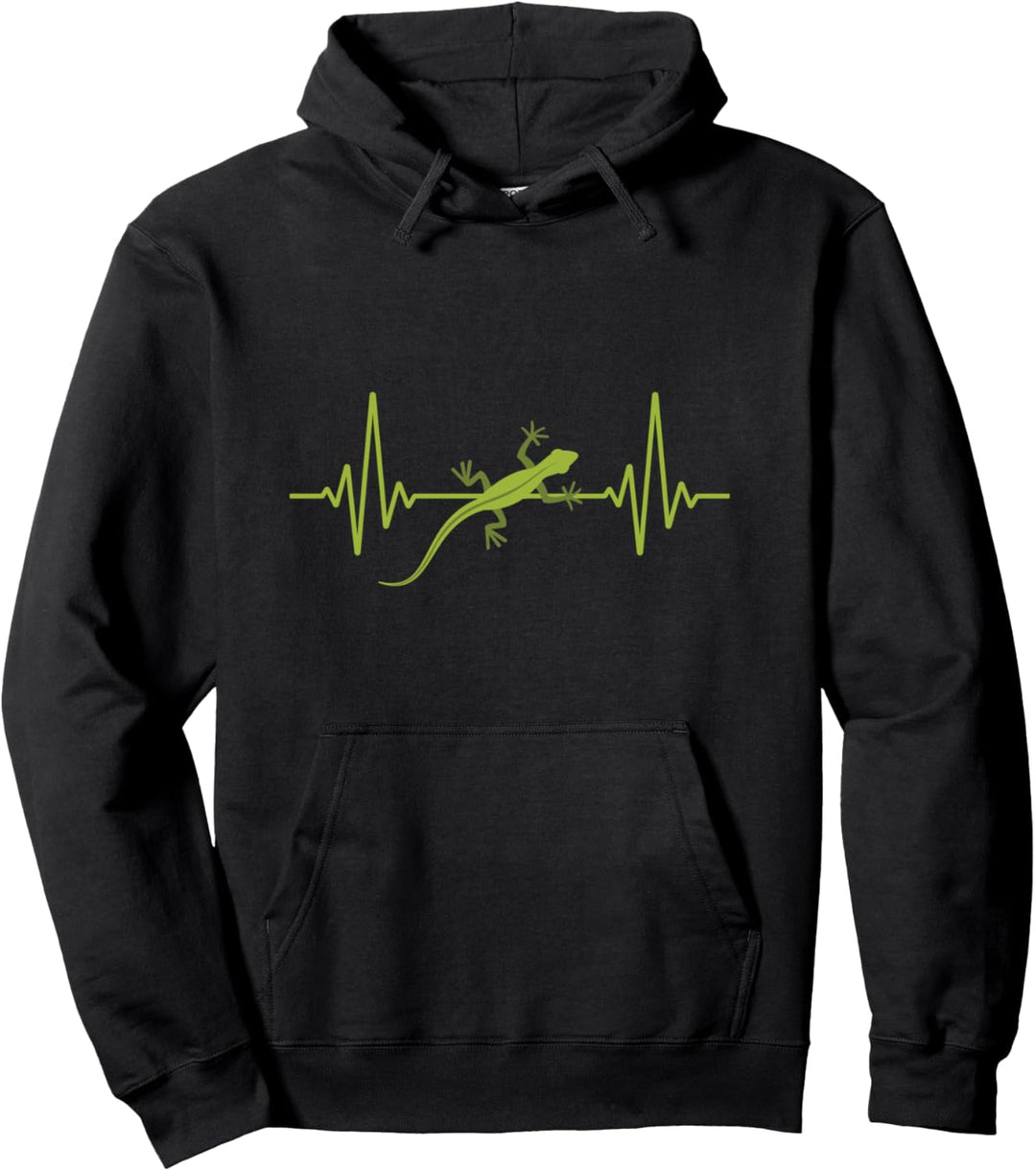 Reptil Reptilien Herzschlag Echse Terrarium Gecko Geschenk Pullover Hoodie