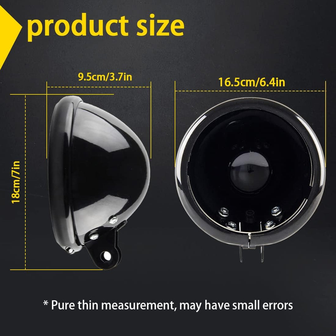 SKUNTUGUANG 5 3/4 "5,75 Zoll Led Scheinwerfergehäuse Eimer für Motorrad（schwarz）