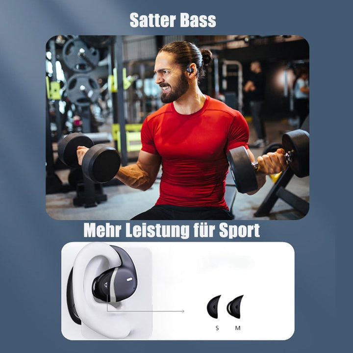 ESSONIO Kopfhörer Kabellos Bluetooth 5.3 Bone Conduction Headphones 10 Stunden Gesprächszeit Noise C