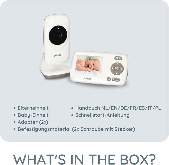 Alecto DVM-71 Babyphone mit Kamera - Grosse Reichweite (bis zu 50 m im Innenbereich - bis zu 300 m i