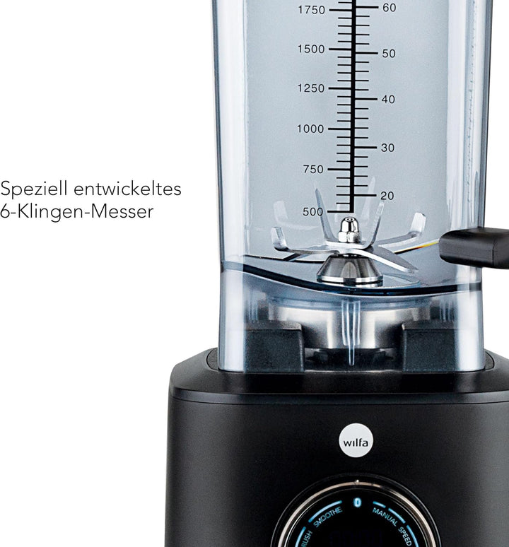 Wilfa POWER FUEL XL Standmixer - 2l Tritan-Krug bis 100°C - 2.000 W & 32.000 U/min. - 3 Programme -