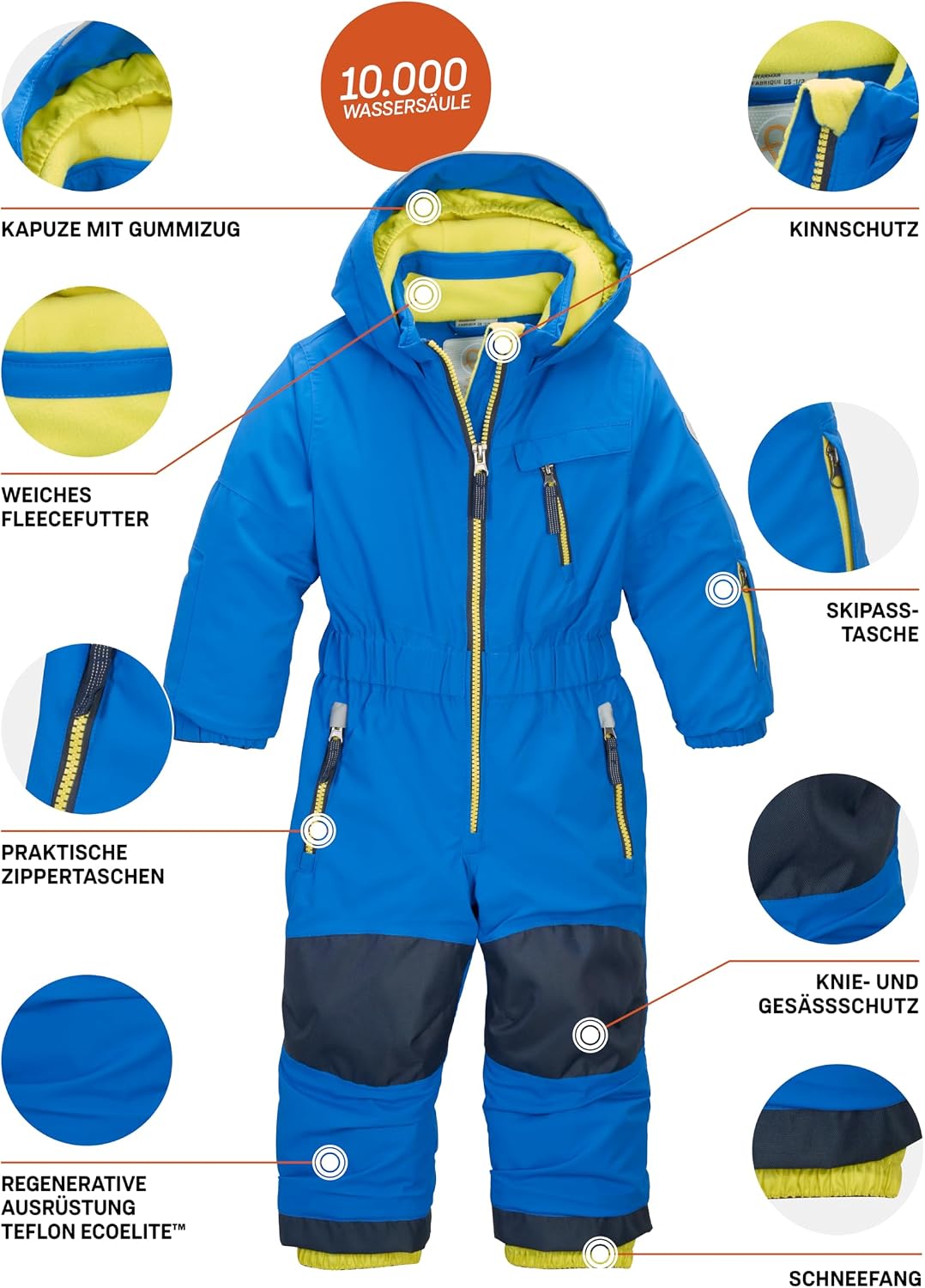 first instinct by killtec Unisex Fisw 31 Mns Onpc Skioverall/Schneeanzug mit Kapuze, wasserdicht 98-