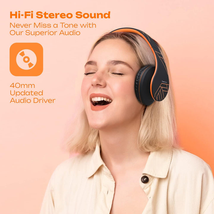 PowerLocus Bluetooth Over-Ear Kopfhörer, Kabellos Stereo Faltbare Kopfhörer Kabellose und Kabel-Kopf