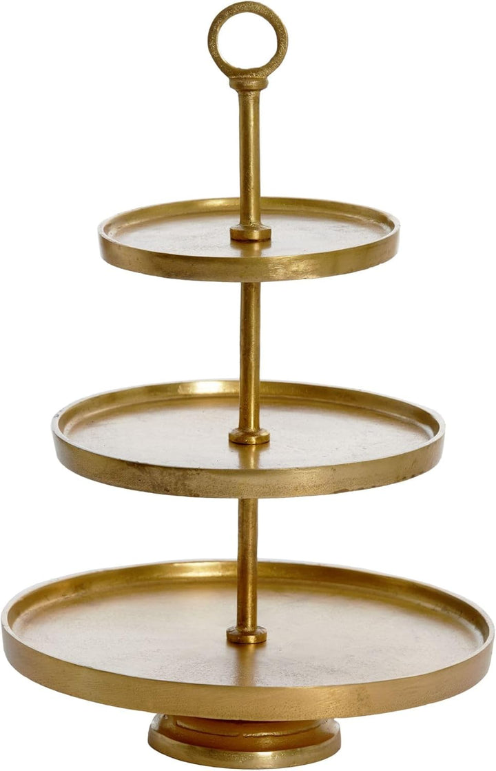 Light &amp; Living Etagere Marozu - Gold - 3 Schichten - Rund - Metall - Servierständer - Servierplatte