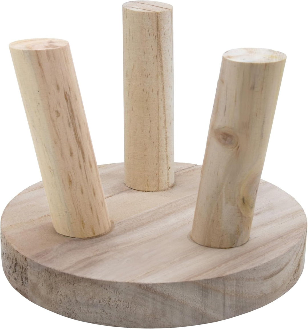 Spetebo Echtholz Blumenhocker mit 3 Beinen - Ø 20 cm - Deko Holz Hocker rund naturbelassen - Massivh