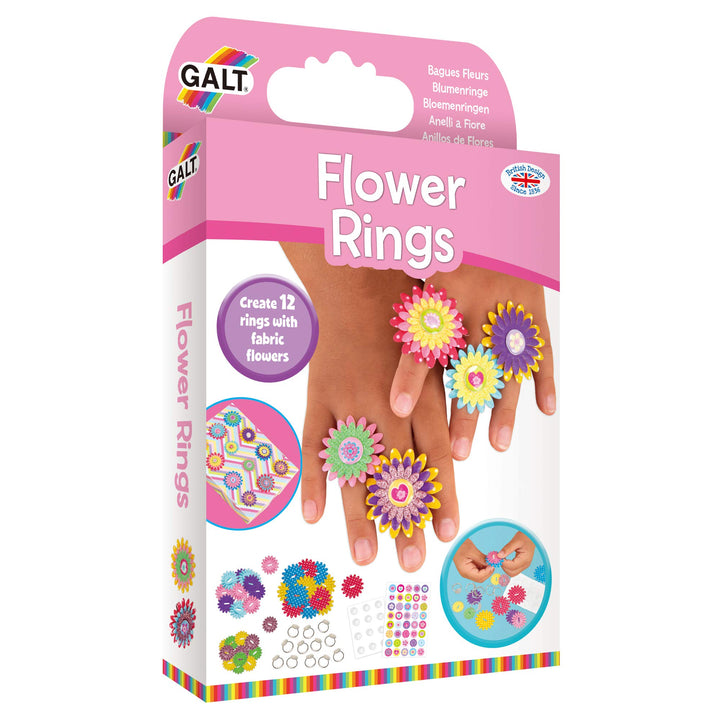 Galt Toys, Flower Rings, Bastelset für Kinder, Ringe aus Blumen selber gestalten, ab 6 Jahren