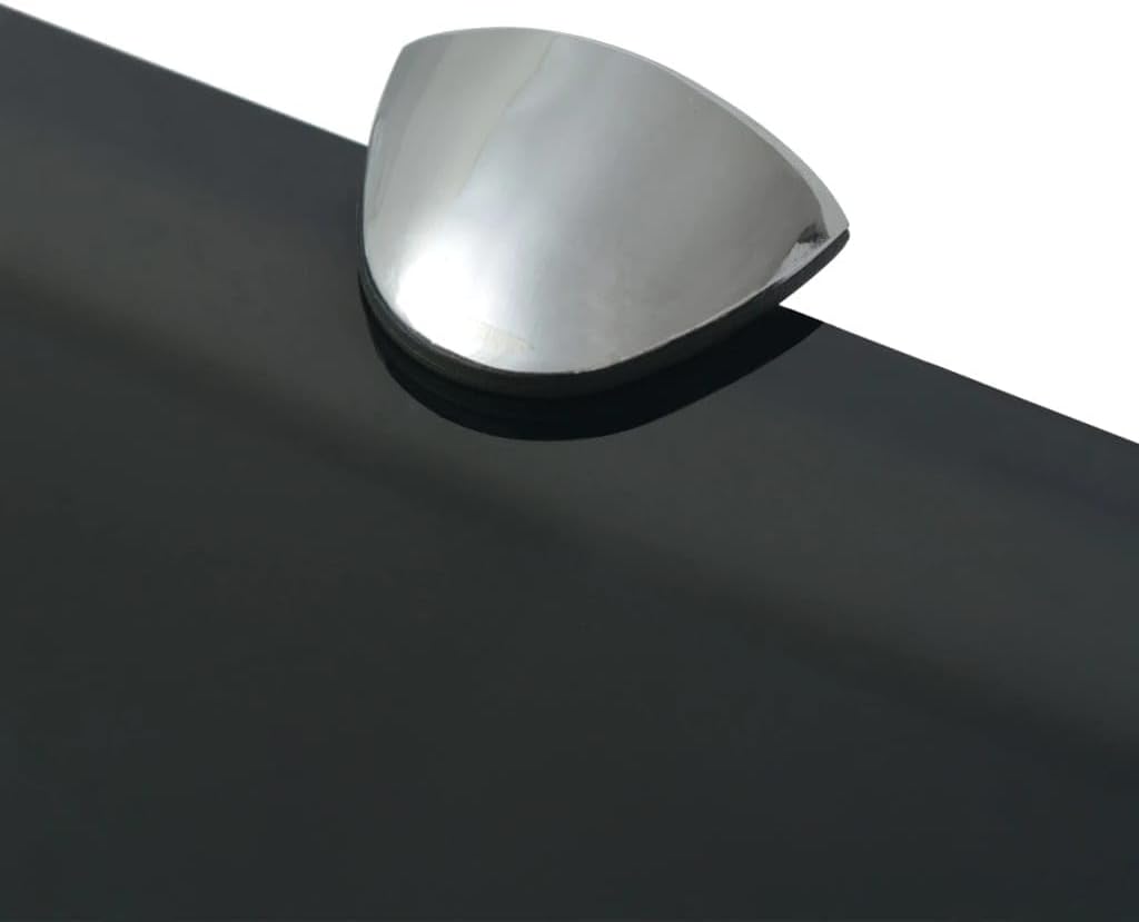 vidaXL Wand Regal Glasregal Glasboden Glasablage Badregal Schwarz 80x10 cm 8 mm 80 x 10 cm/1 Schwarz