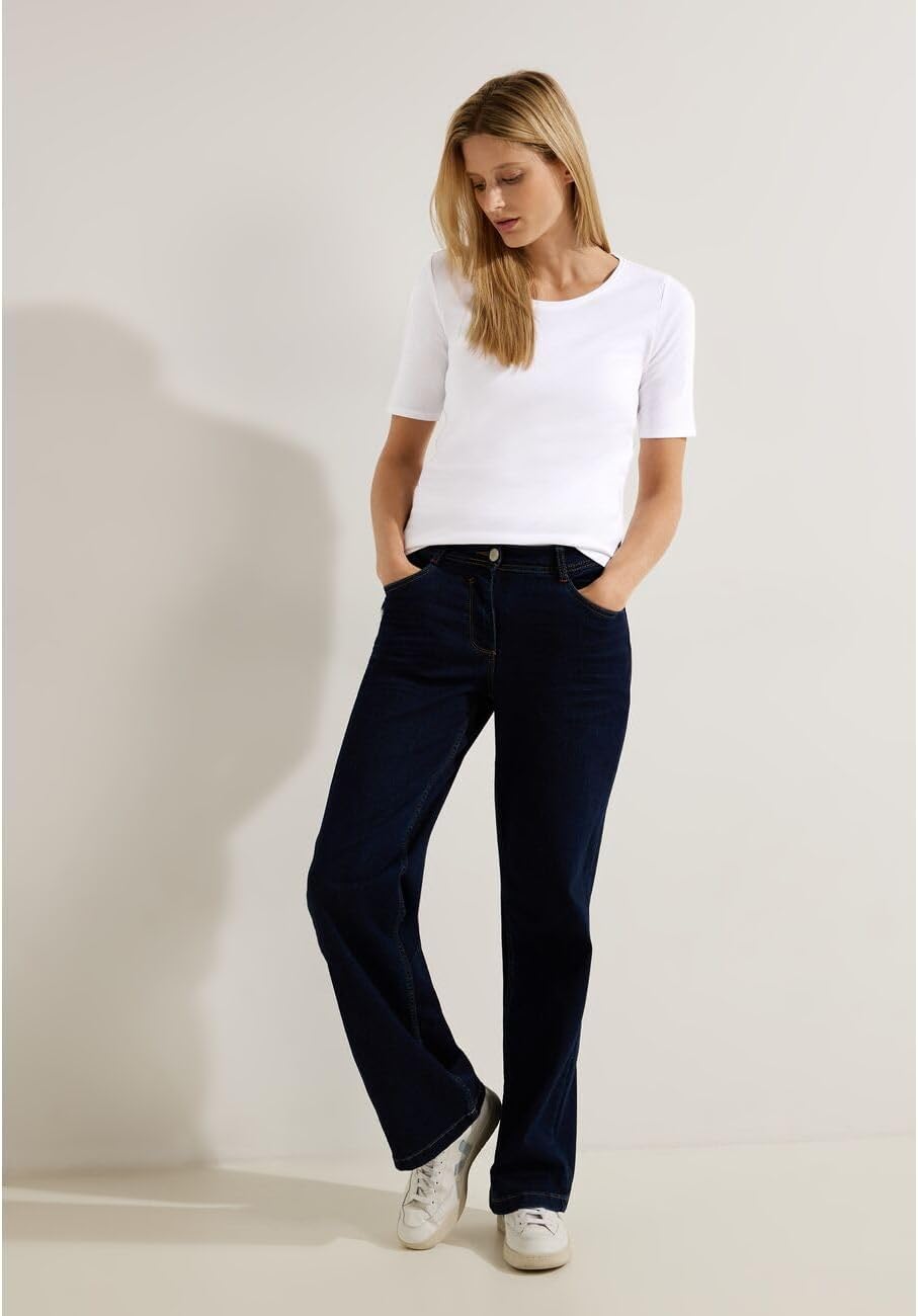 Cecil Damen Style Lena Basic T-Shirt Baumwolle XL Weiss Neu, XL Weiss Neu