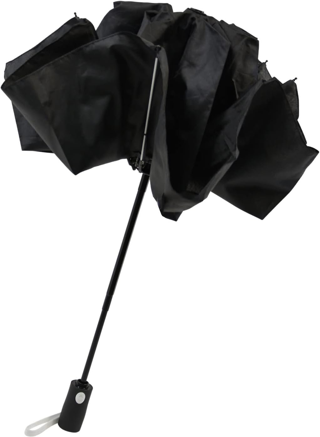 iX-brella Reverse umgekehrt öffnender Fiberglas-Taschenschirm mit farbigen Speichen - schwarz-weiss,