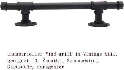 2 Stück Scheunentor Griff LONTAN Schmiedeeisen Schiebetür Handgriff Türgriff LS0503 – 360mm Ziehgrif