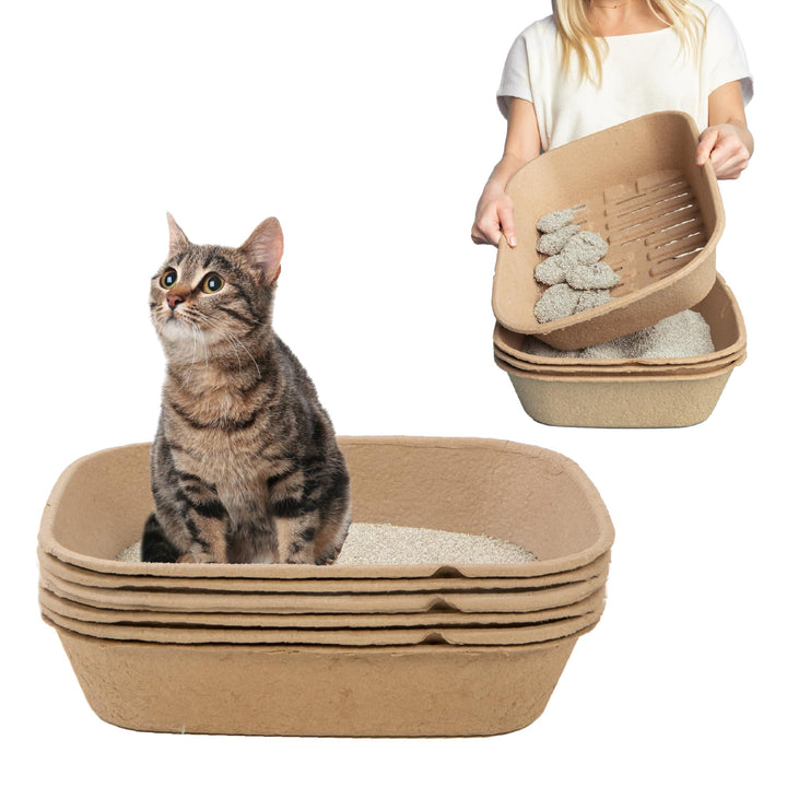 Kitty Sift (Set mit 1 Katzentoilette & 5 Siebeinlagen) Nachhaltig, sauber, Sieben, Einweg-Katzentoil