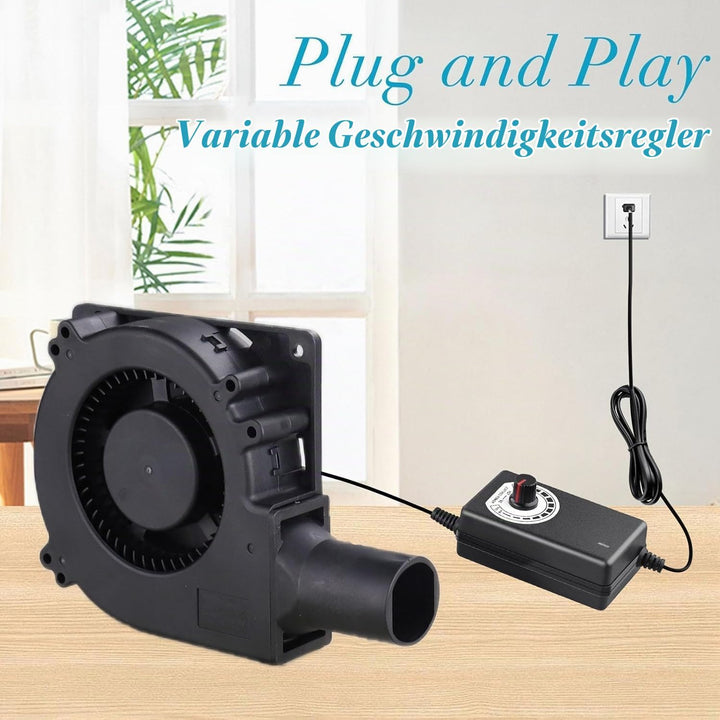 Wathai Radiallüfter 230v Gebläse Lüfter 120mm Turbinen mit Drehzahlregler 230v für Aufblasen, Kamino