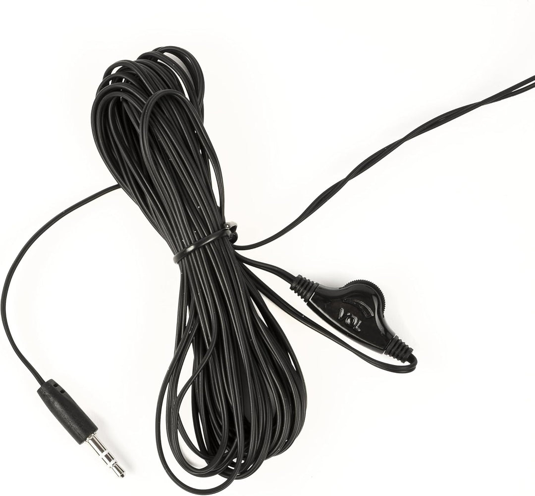 Trevi HTV 649 B Stereo-TV-Kopfhörer mit bequemem und leichtem Kabel, integrierte Lautstärkeregler, h