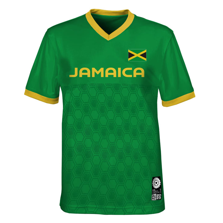 FIFA Unisex Offizielles 2023 Damen Fussball Wm Youth Team Trikot Jamaika T-Shirt (1er Pack), 8-10 Ja