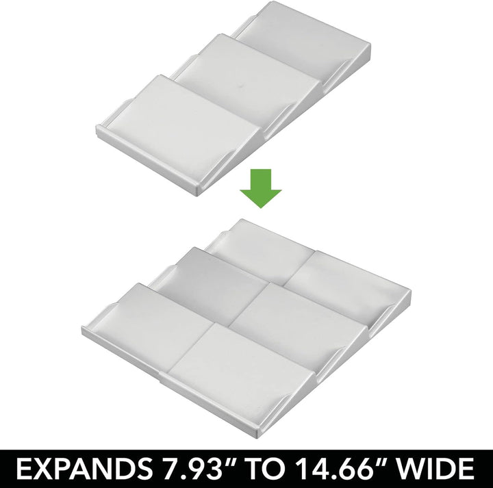mDesign Schubladen Organizer für Gewürze – von 20 cm bis 36,8 cm ausziehbares Gewürzregal für die Kü