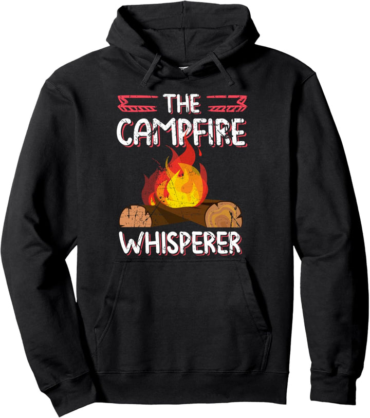 Funny Camping Hoodies For Men Campfire Whisperer Pullover Hoodie
