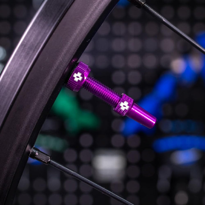 Muc-Off Unisex V2 Presta Tubeless Ventile, Lila, 60mm Violett 60mm, Violett 60mm
