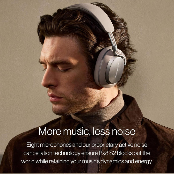 Bowers & Wilkins Px8 S2 Kabellose Noise-Cancelling Kopfhörer mit Bluetooth, Schnellladefunktion, 30